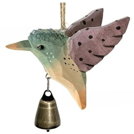 Handmade Wooden Hummingbird Hanging Ornament | Unique Home Decor