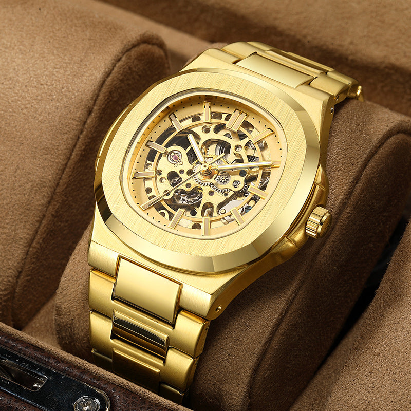 Luminous Double-Sided Hollow Men's Watch | Elegant Automatic Timepiece