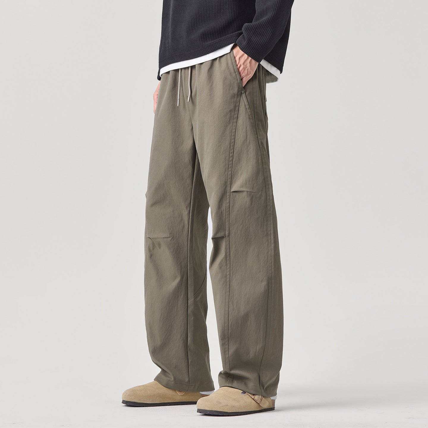 Men's Elastic Waist Wide-Leg Casual Pants | Versatile Style