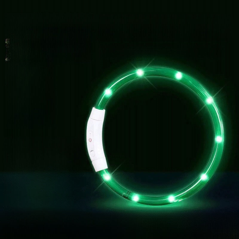 Glowing Dog Collar | Rechargeable LED Safety Neck Accessory