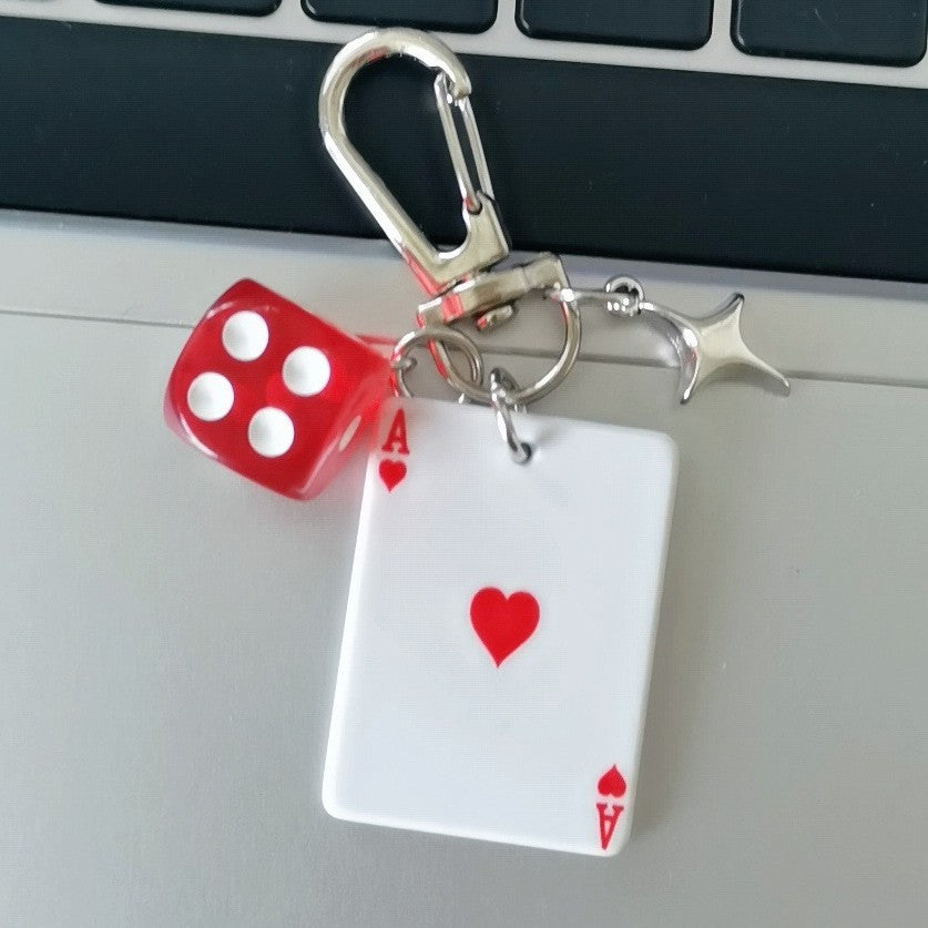 Poker Dice Metal Keychain Pendant | Fun and Unique Accessory