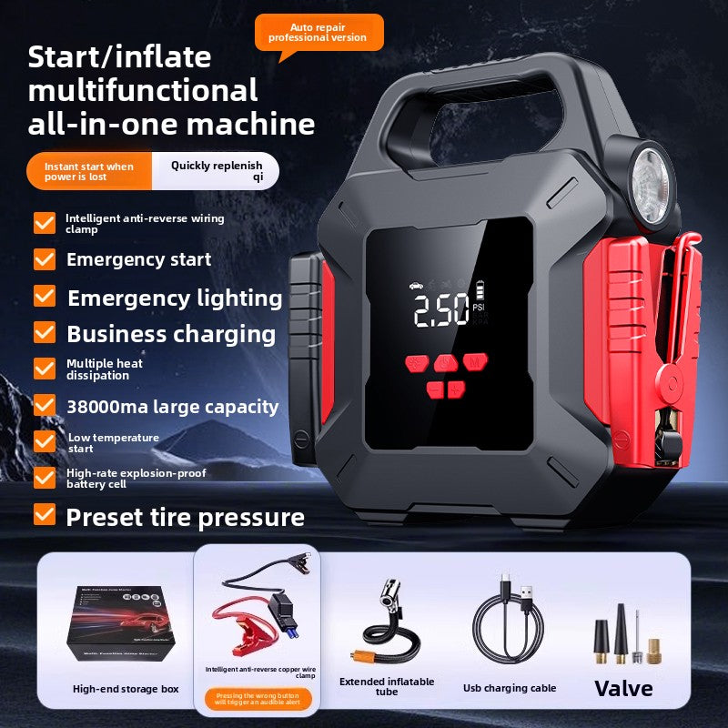 All-In-One Car Emergency Start-Up & Air Pump Device