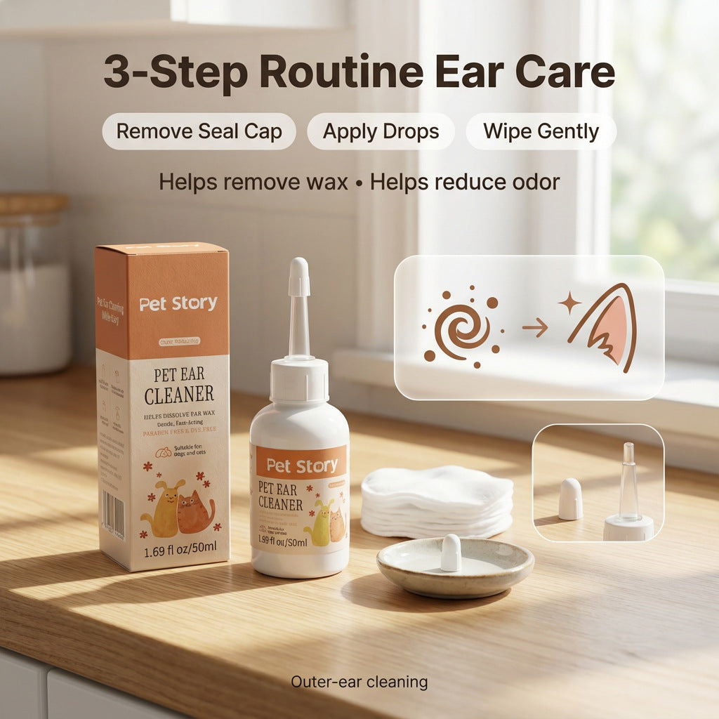 Pet Ear Cleaning Drops for Cats and Dogs | Gentle, Effective Solution