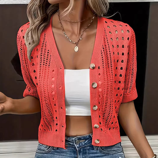 Women's Lace Knit Cardigan | Elegant Layering for Every Occasion