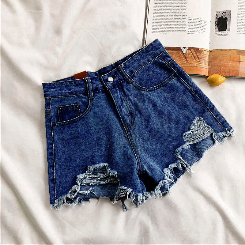 High Waisted Ripped Denim Shorts | Trendy Wide Leg Style