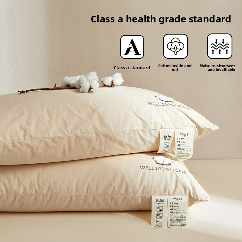 Pure Cotton Cervical Support Pillow | Ergonomic Neck Comfort