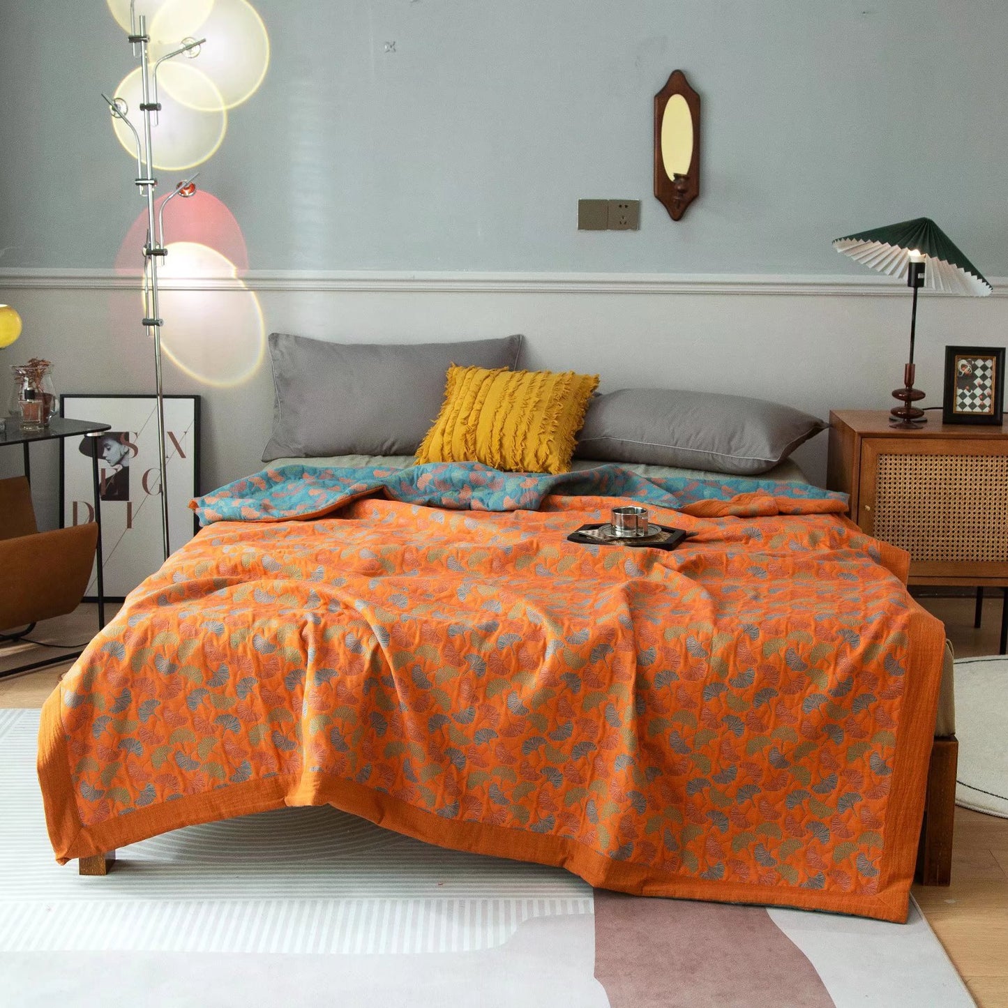 Jacquard Gauze Bed Cover Blanket | Elegant Lightweight Comfort