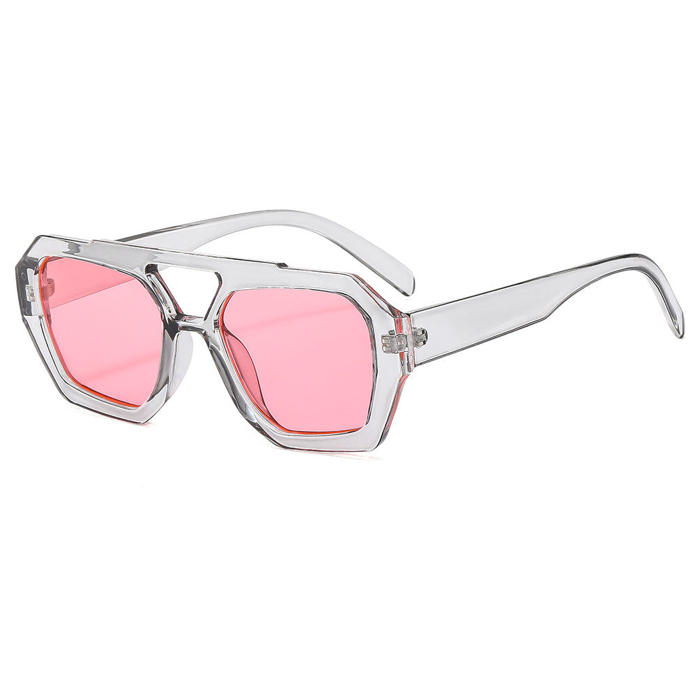 Retro Polygonal Sunglasses | Stylish Vintage Frames with UV Protection