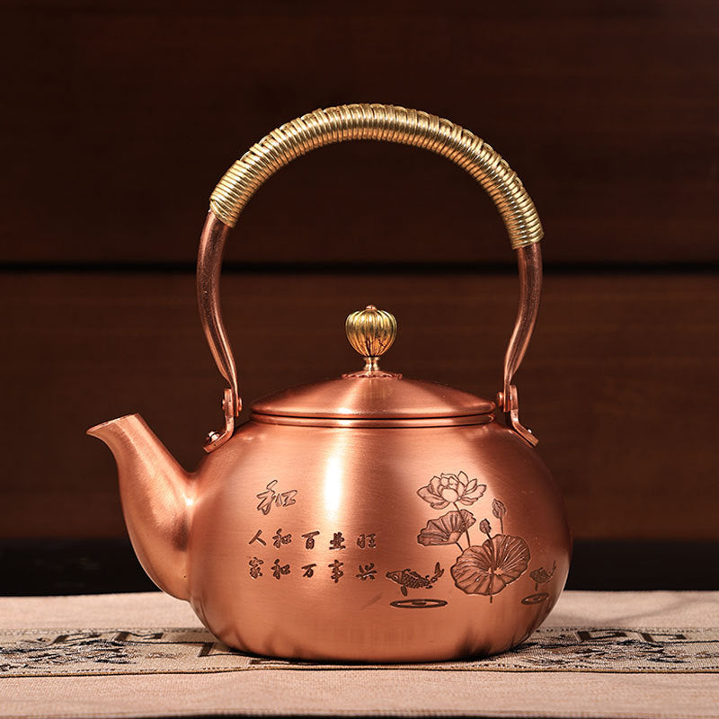 Handmade Hammered Copper Teapot | Elegant Tea Brewing Experience