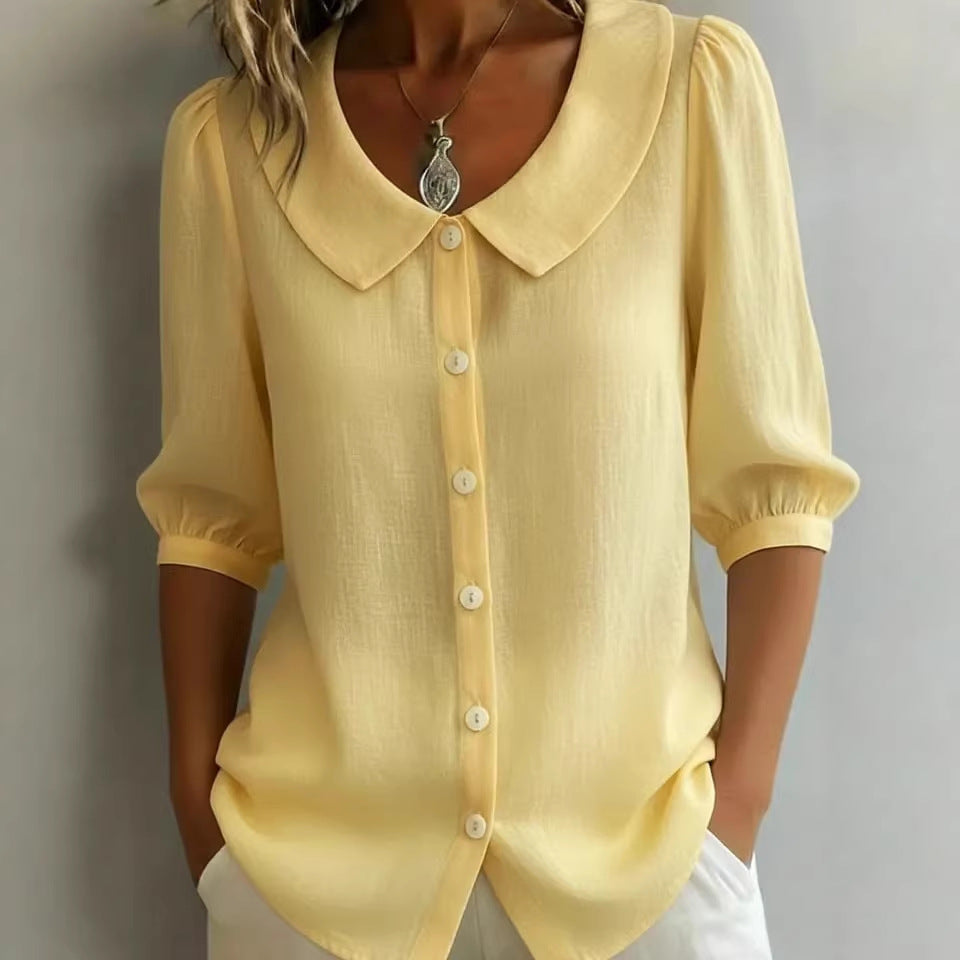 Stylish Linen Short-Sleeve Shirt for Effortless Warm Weather Fashion