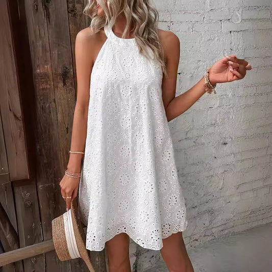 Women's Lace Halter Sundress | Elegant Summer Dress