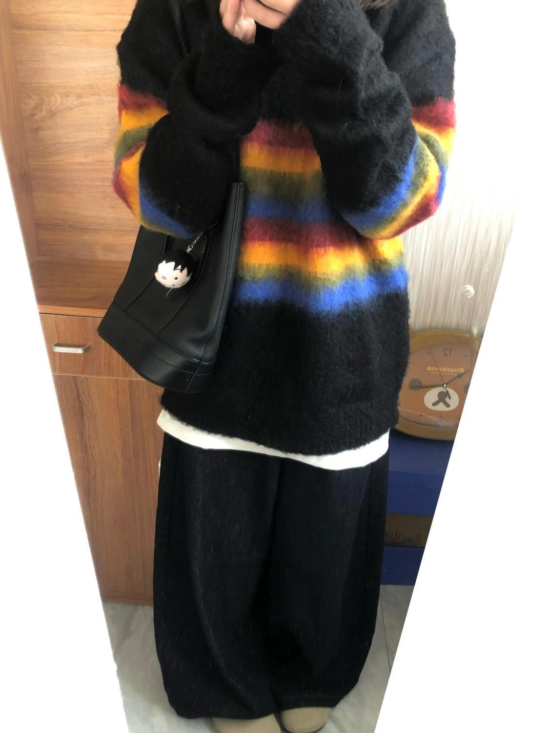 Vibrant Rainbow Sweater | Retro Fashion with Classic Comfort