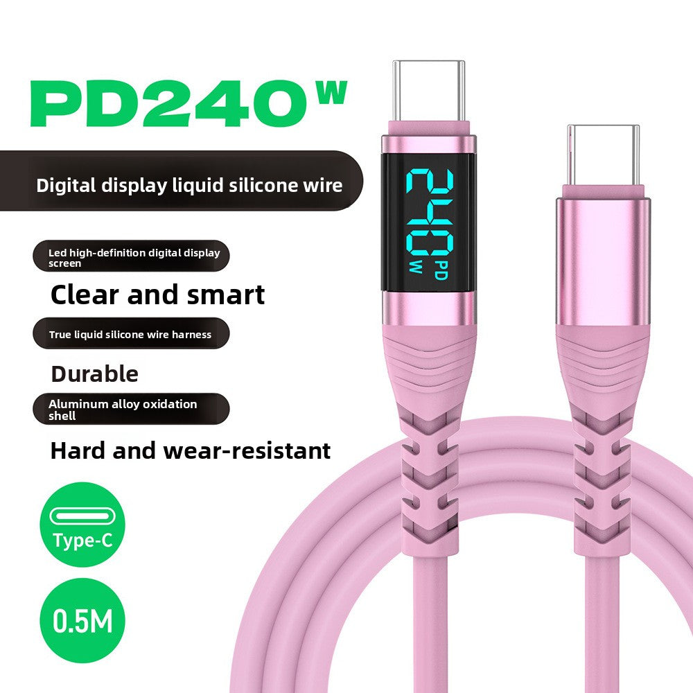 240W Digital Display Fast Charging Type-C Data Cable