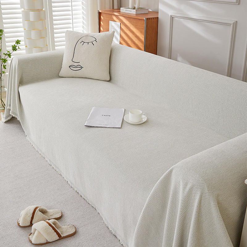Solid Color Chenille Sofa Towel | Stylish & Comfortable Protection