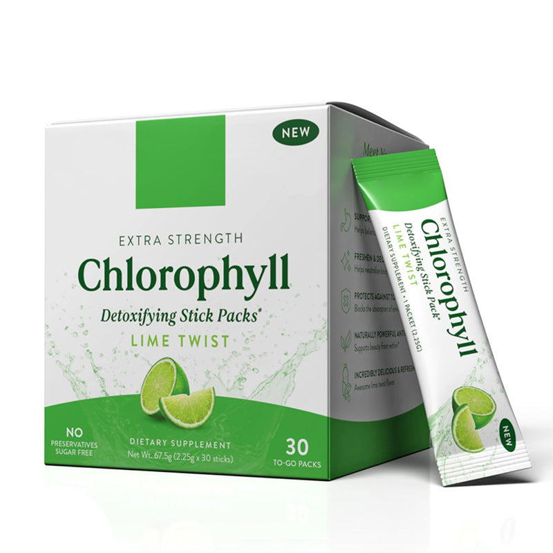 Natural Chlorophyll Powder Packets | Organic Nutritional Supplement