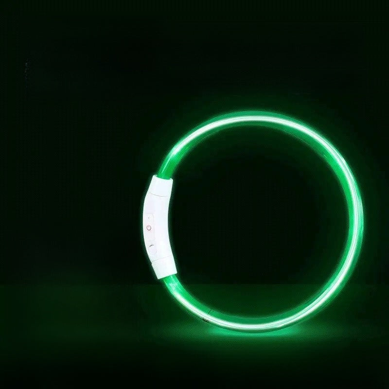 Glowing Dog Collar | Rechargeable LED Safety Neck Accessory