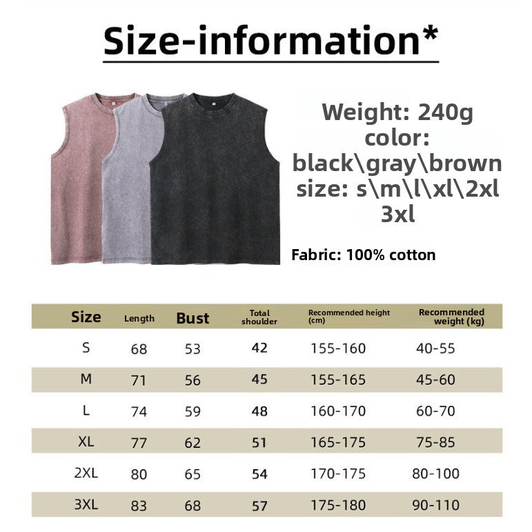 Men's Cotton Vintage Vest | Loose Fit Casual Wear