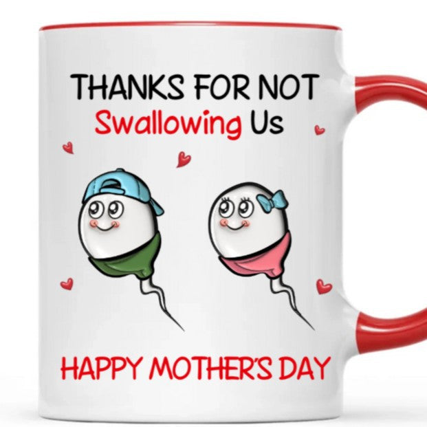 Family Cartoon Heart Design Ceramic Mug | Fun and Charming