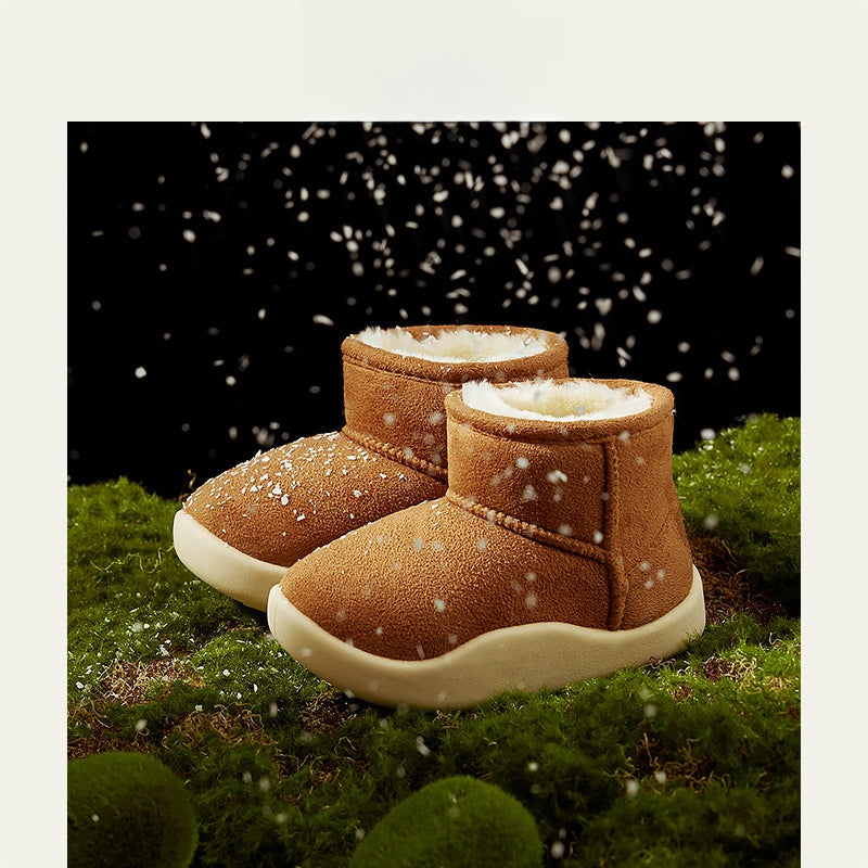 Children's Cozy Fleece-Lined Short Boots | Warm Ankle Footwear