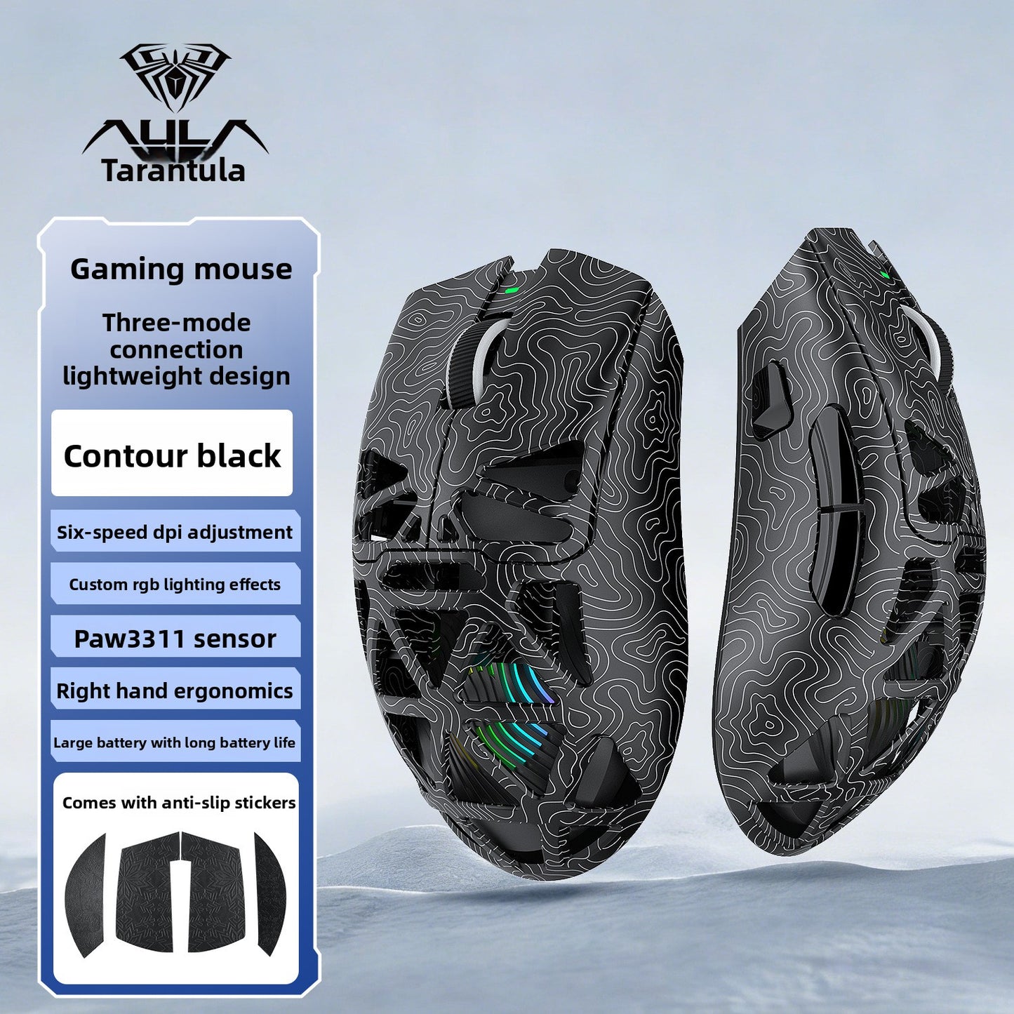 Tri-Mode Wireless Gaming Mouse | Lightweight High Precision Performance