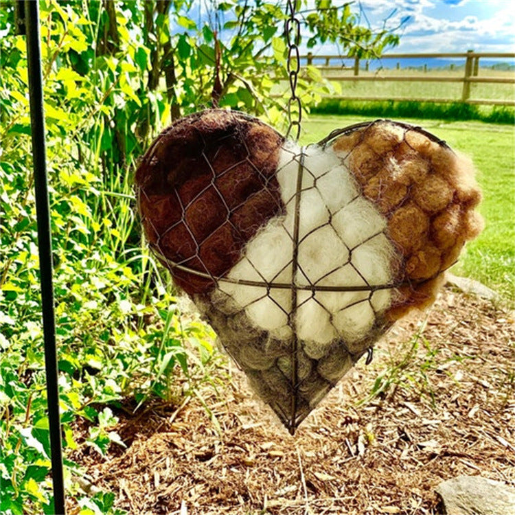Bird Nesting Heart Outdoor Yard Art | Charming Garden Decor