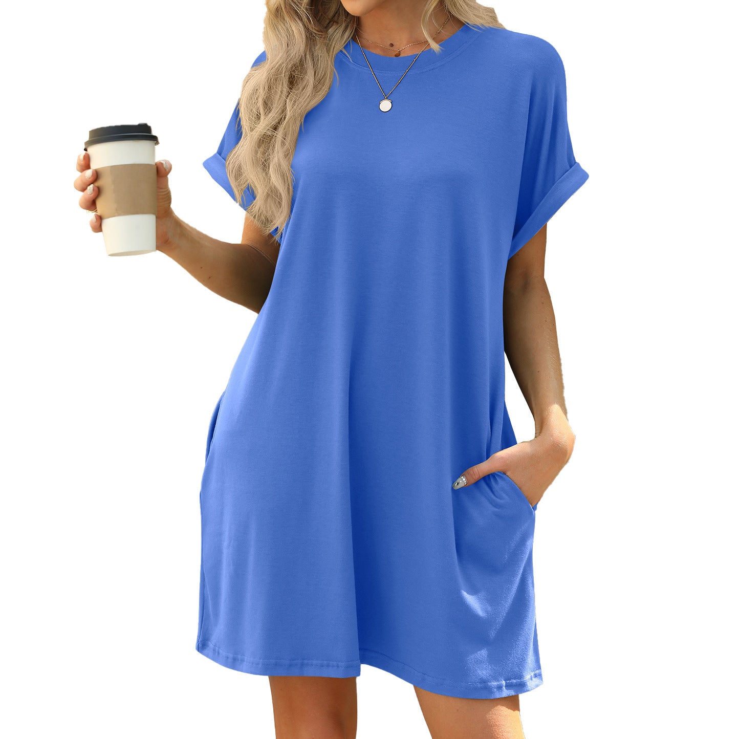 Women's Loose Fit Short Sleeve Dress | Comfortable & Stylish