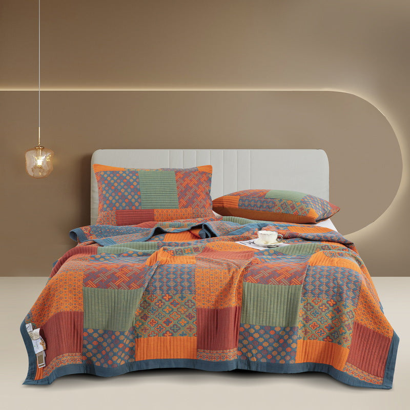 Jacquard Gauze Bed Cover Blanket | Elegant Lightweight Comfort