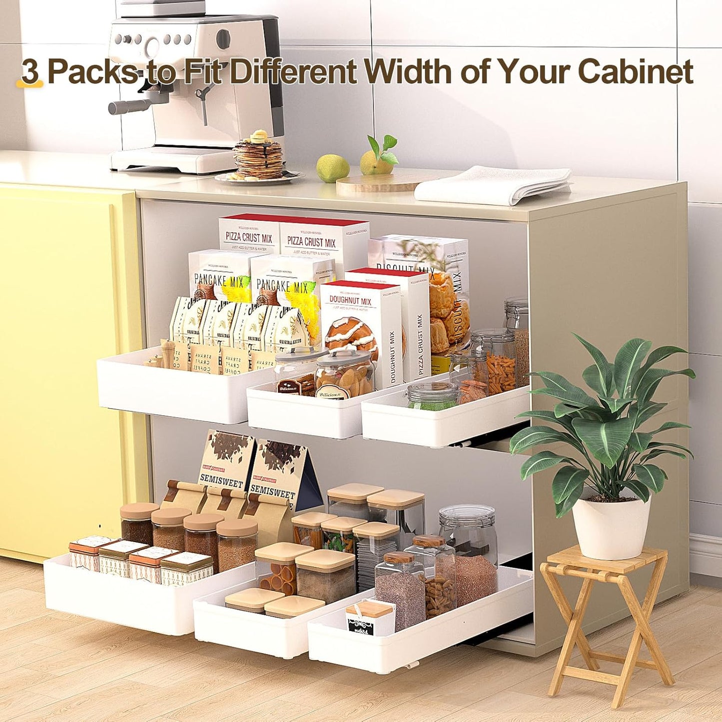 Pull-Out Kitchen Organizer Rack | Smart Storage Solution