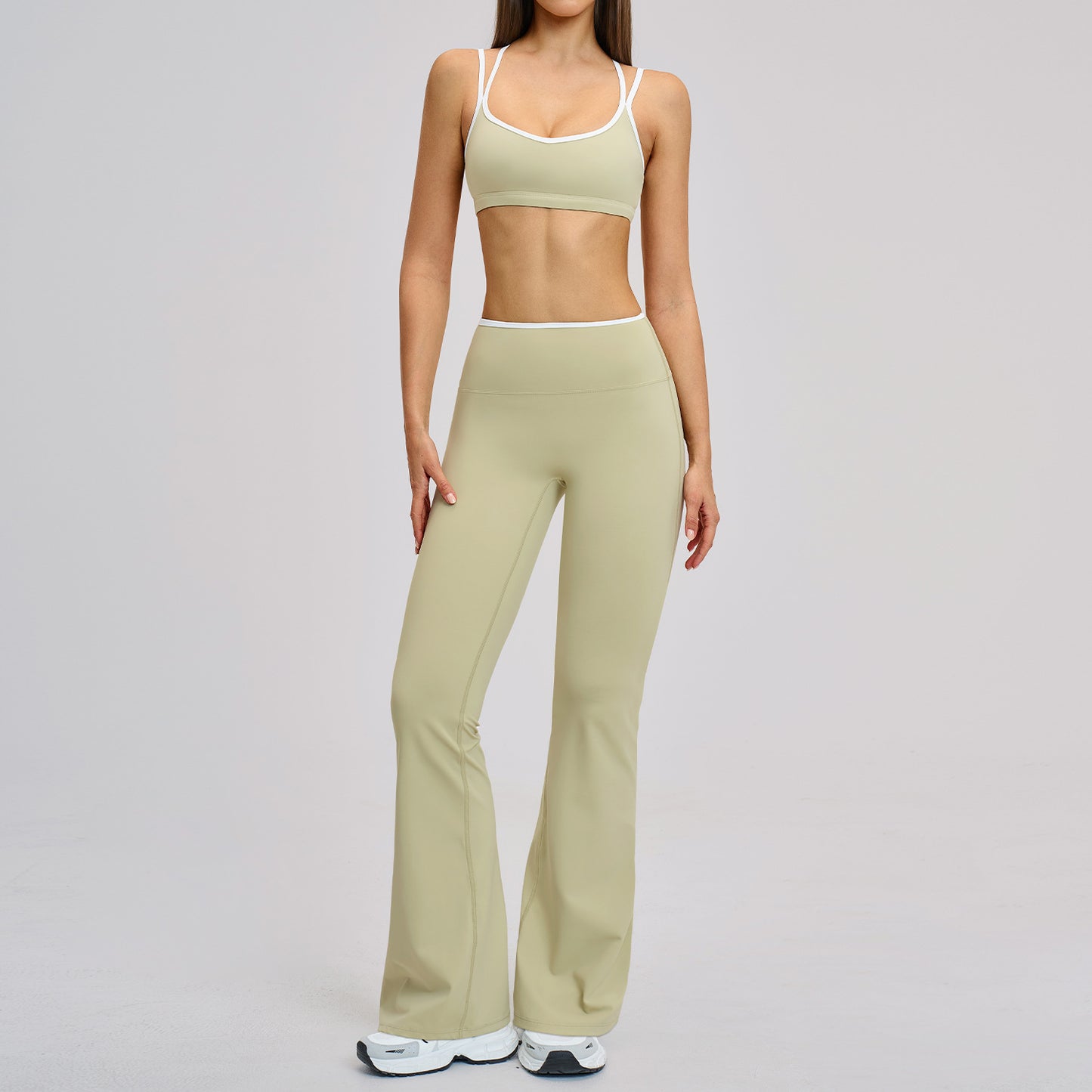 Color Blocked Edge Sports Yoga Clothing | Stylish Activewear Set