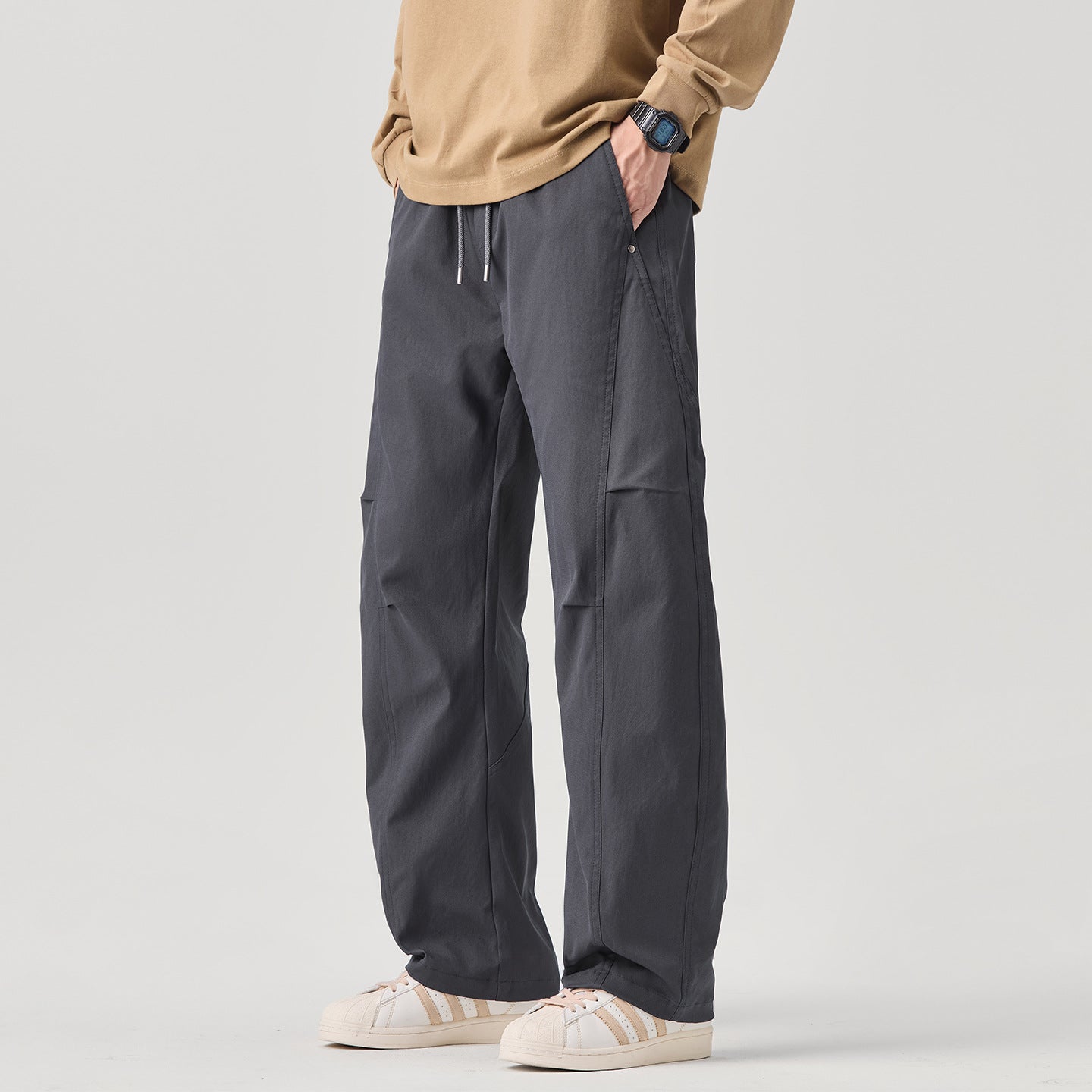Men's Elastic Waist Wide-Leg Casual Pants | Versatile Style