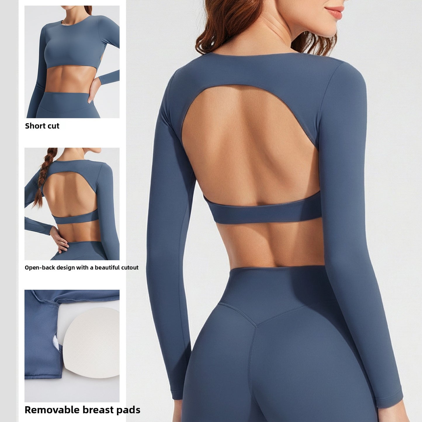 Women's Long Sleeve Yoga Top | Stylish Activewear with Cutout