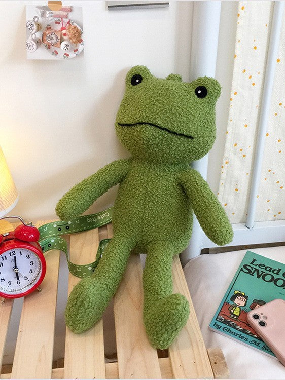 Cartoon Plush Frog Crossbody Bag | Cute & Trendy Accessory
