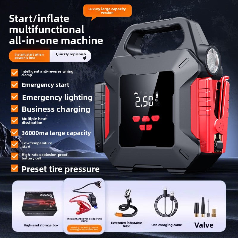 All-In-One Car Emergency Start-Up & Air Pump Device