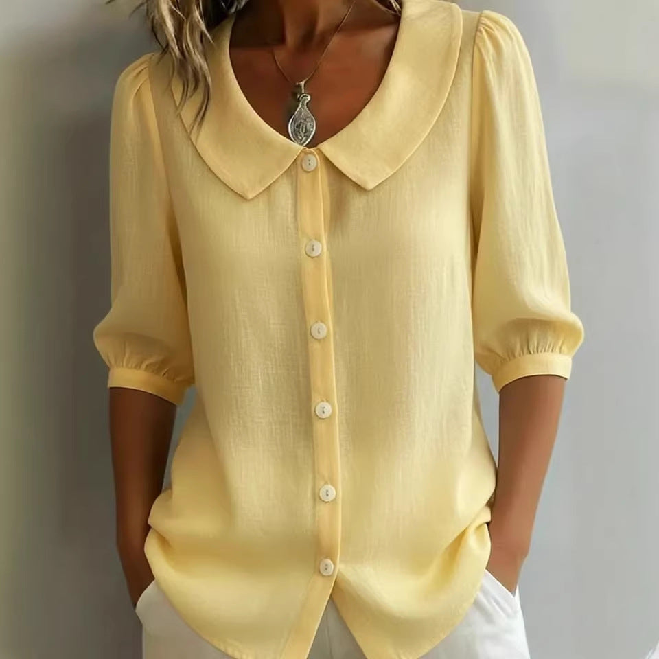Stylish Linen Short-Sleeve Shirt for Effortless Warm Weather Fashion