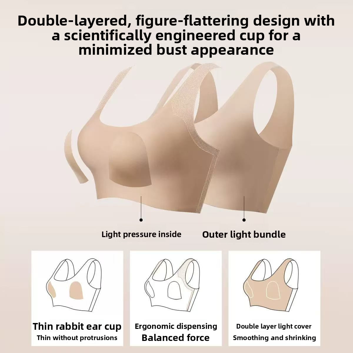 Seamless Backless Bralette | Comfortable & Flattering Design