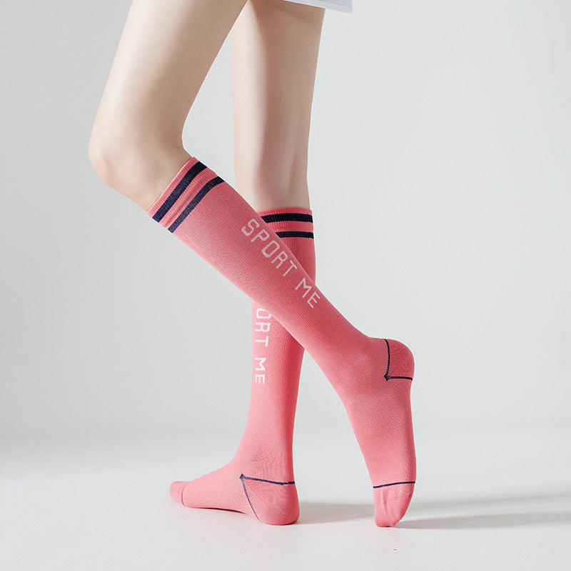 Women's Striped Compression Sports Socks | Comfort & Support