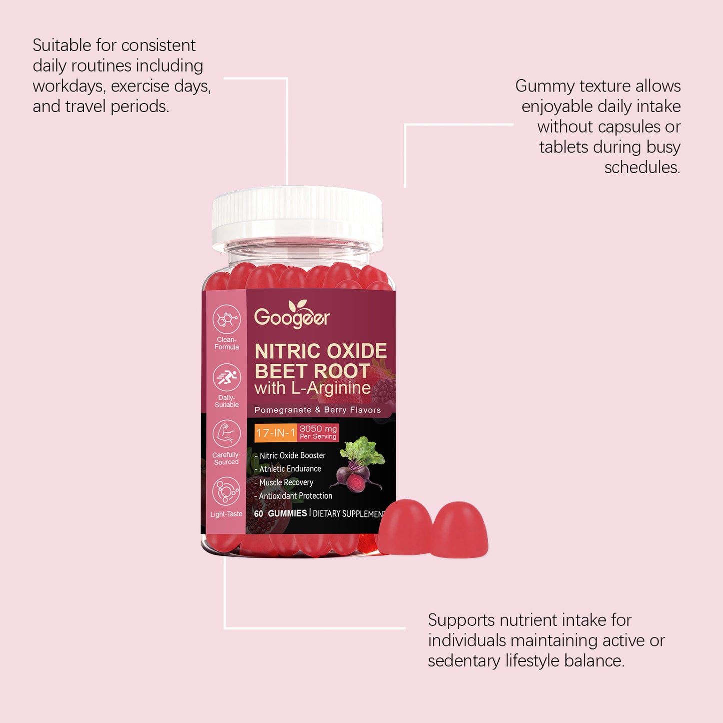 Beetroot Extract Energy Gummies | Daily Vitality & Energy Support