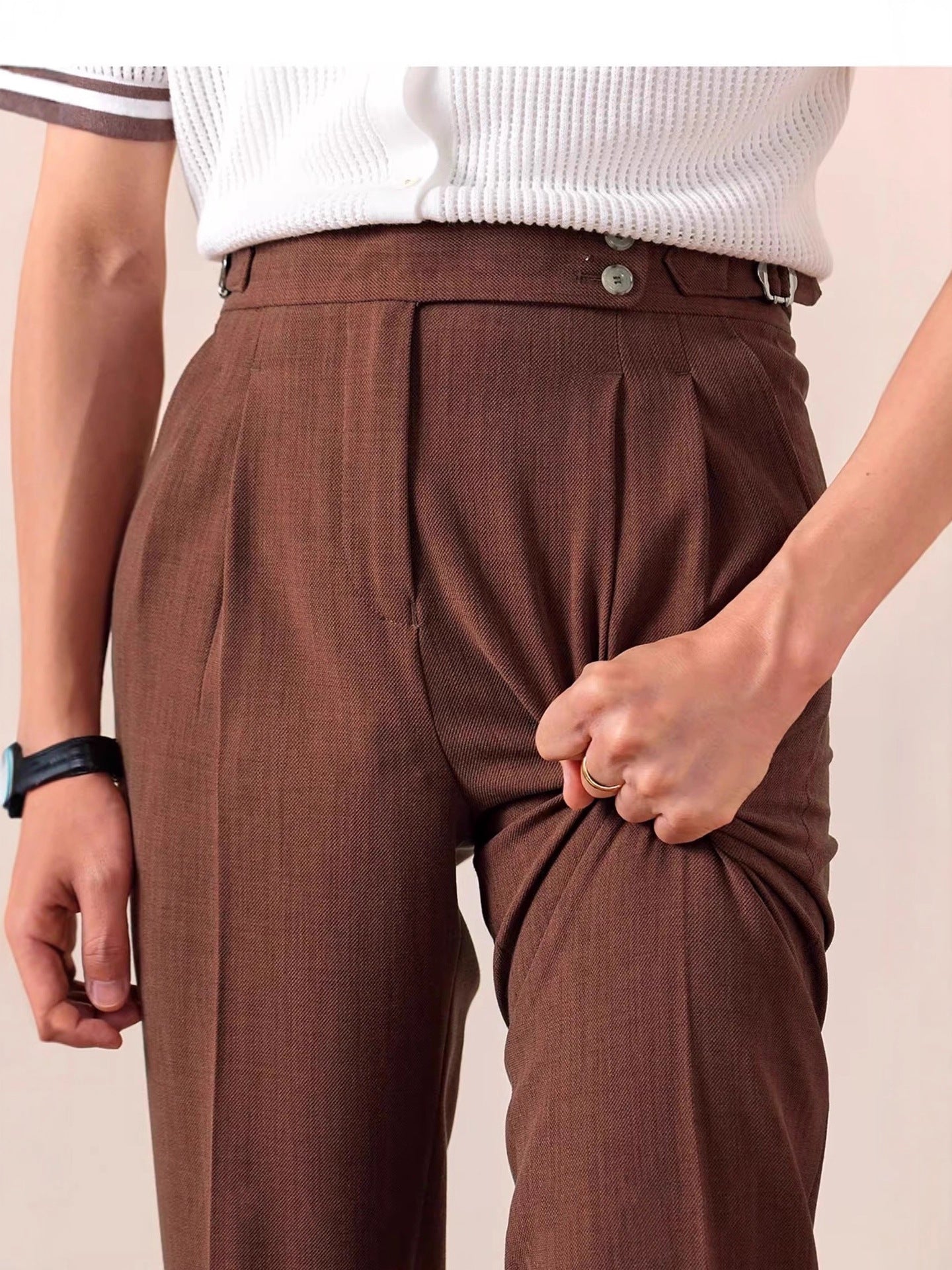 Sophisticated High Waist Straight Leg Trousers for Women