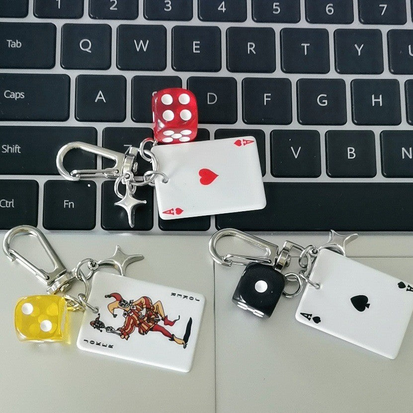 Poker Dice Metal Keychain Pendant | Fun and Unique Accessory