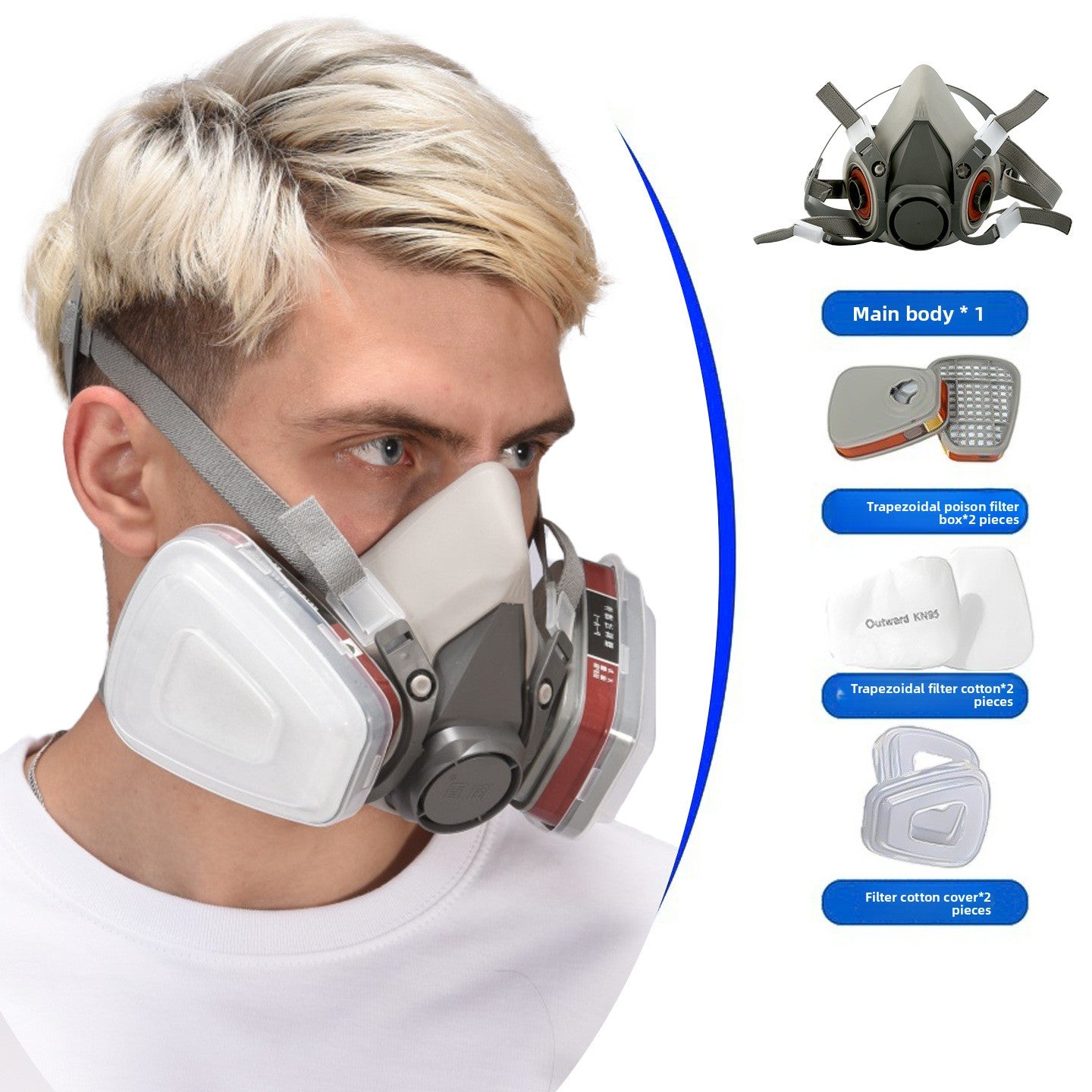 Silicone Gas Mask for Maximum Toxic Fume Protection