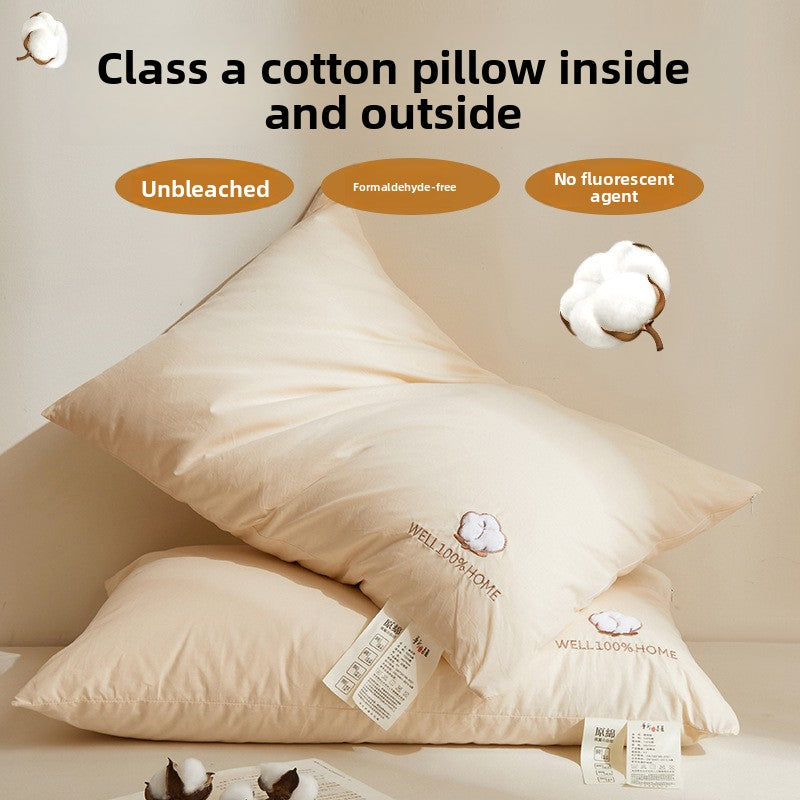 Pure Cotton Cervical Support Pillow | Ergonomic Neck Comfort