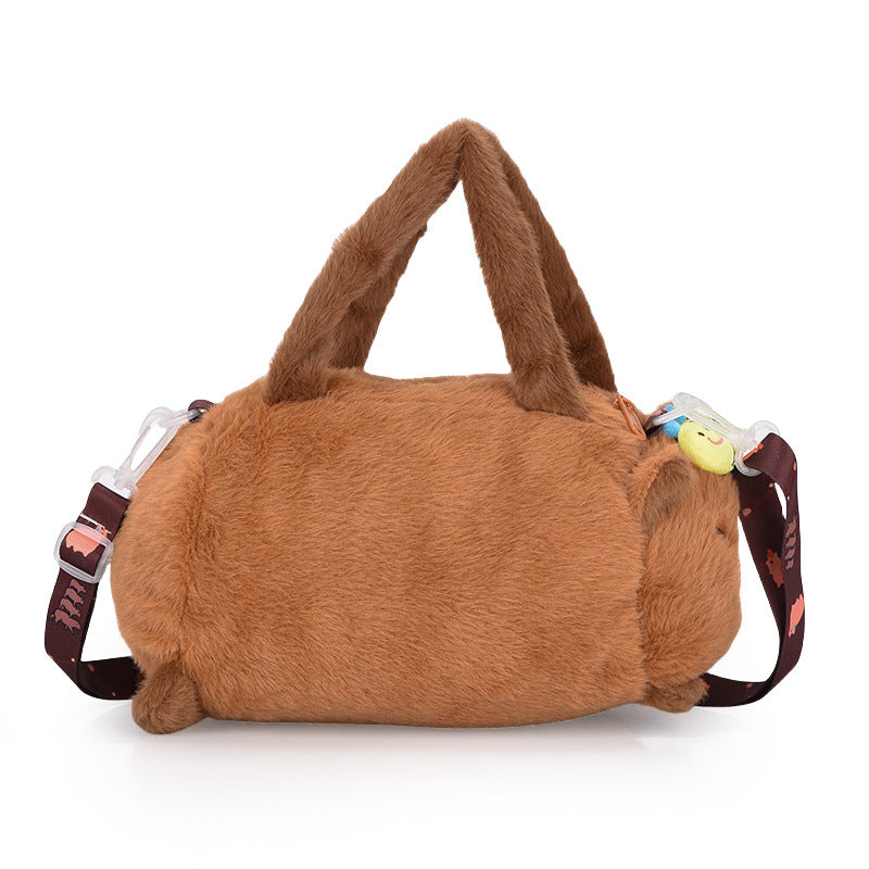 Adorable Cartoon Panda Plush Toy Crossbody Bag for Teens