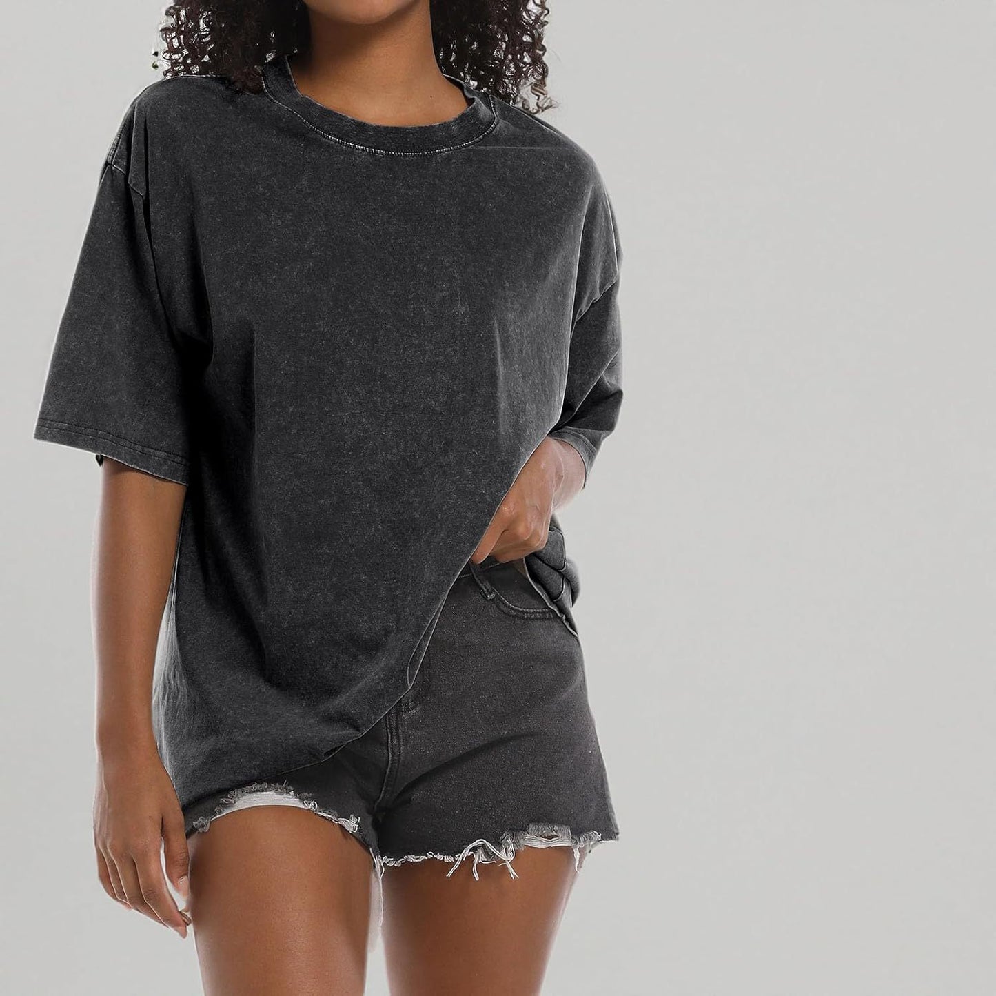 Vintage Washed Cotton T-Shirt | Soft, Trendy, and Customizable