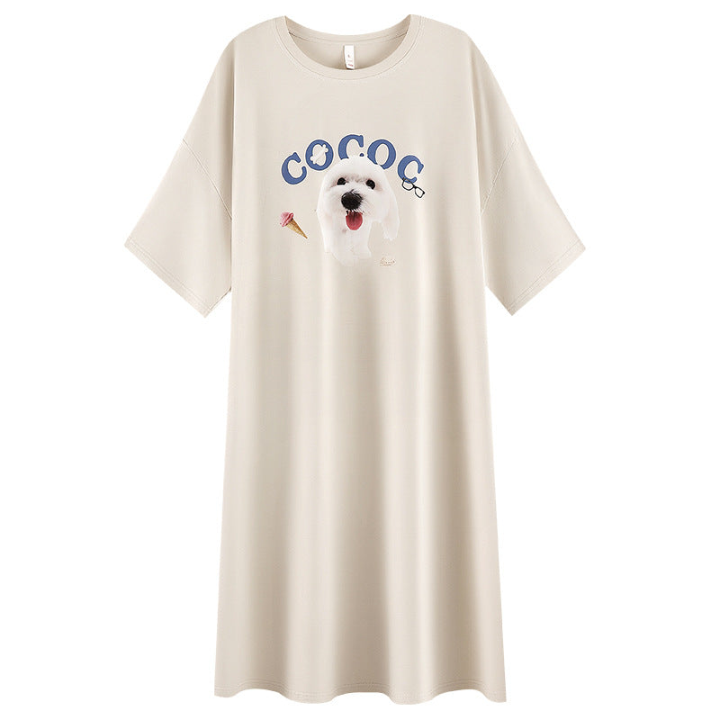 Modal Summer Nightgown | Comfortable Loose Home Dress