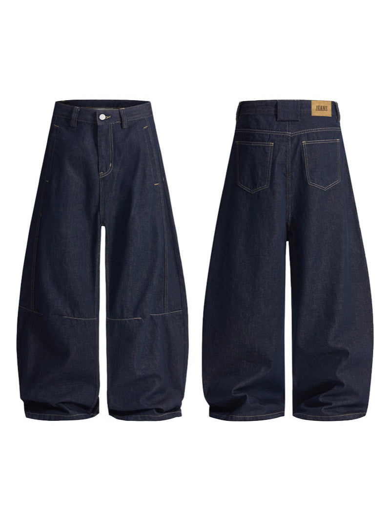 Retro Wide-Leg Denim Jeans | Unisex Vintage Style