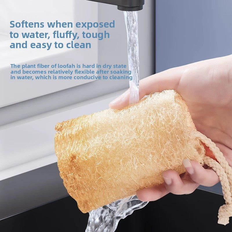 Eco-Friendly Natural Loofah Dish Scrubber | Durable Kitchen Cleaner