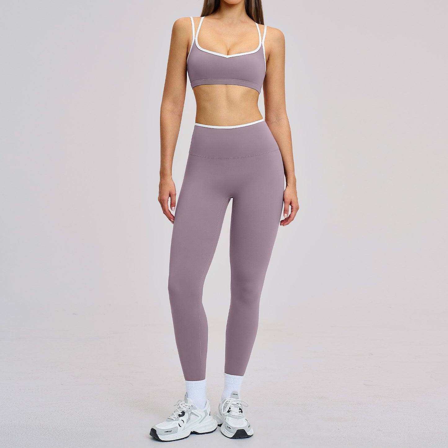 Color Blocked Edge Sports Yoga Clothing | Stylish Activewear Set