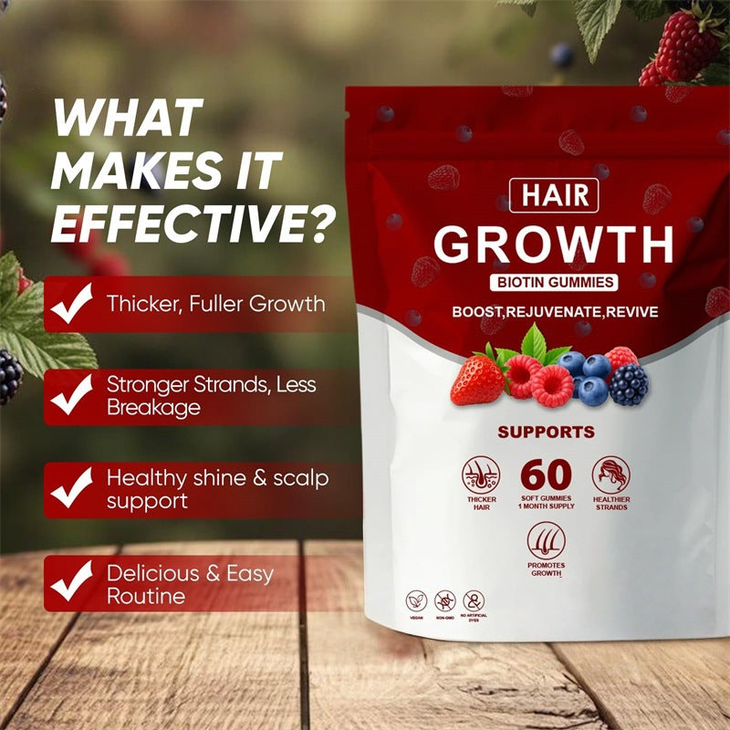 Hair Growth Supplement Gummies | Boost Your Hair Health Naturally