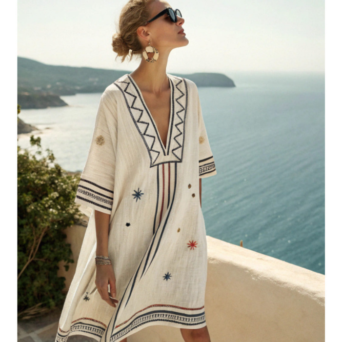 Floral Print V-Neck Midi Dress | Stylish and Comfortable Summer Wear