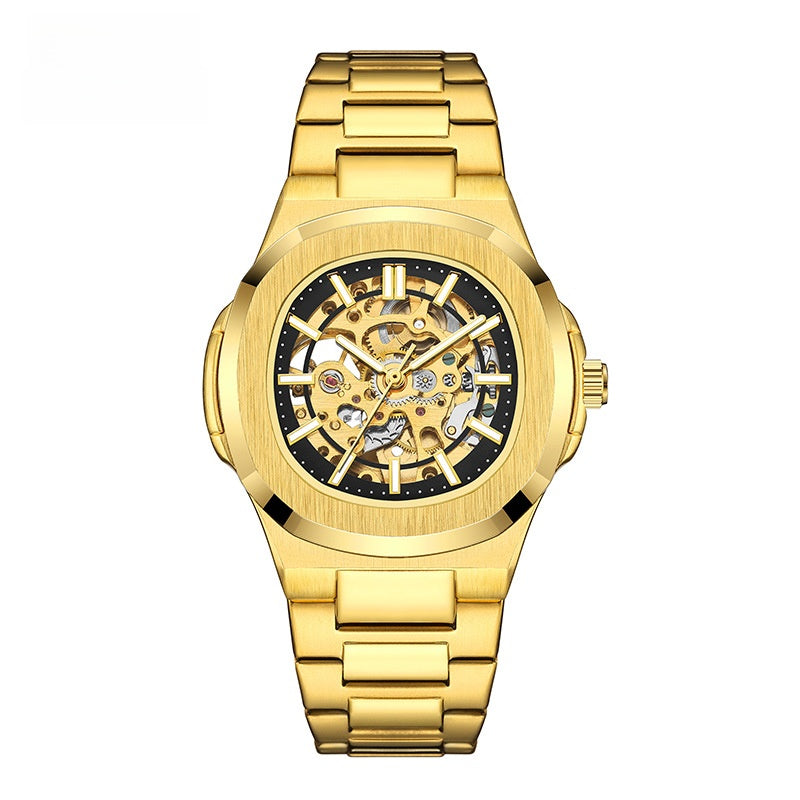 Luminous Double-Sided Hollow Men's Watch | Elegant Automatic Timepiece